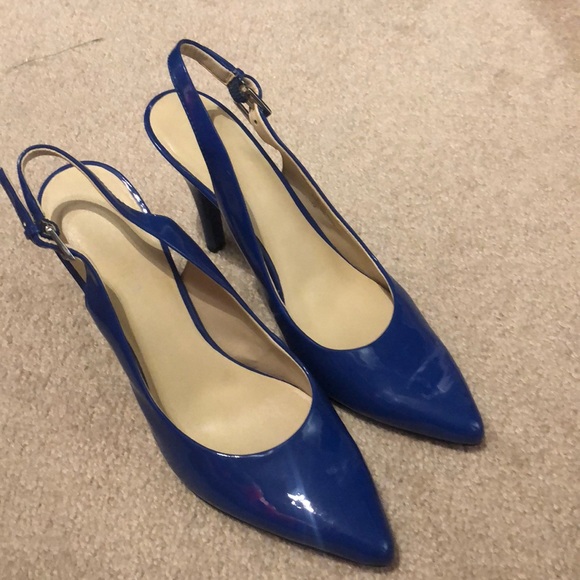 royal blue patent leather heels